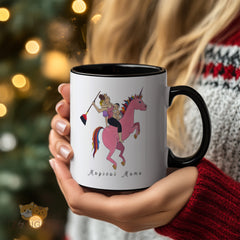 "Magical Mama Unicorn Mom Mug - Humorous Coffee Cup with Mom Riding Unicorn & Kids, Gift for Mother's Day, Birthday, Busy Moms in North America & Europe"