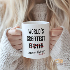World's Greatest Father Mug - Hilarious Farter Joke Gift for Dads, Moms, and All Fathers on Birthdays, Christmas, or Any Special Occasion - High-Quality Ceramic Coffee Mug for Home or Office Use