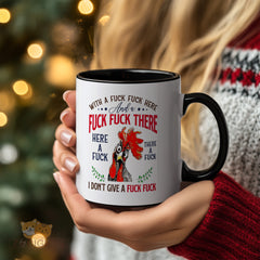 Funny Rooster - Cussing Mug for Adults, Humorous and Bold Coffee Cup, Perfect Gift for Those Who Don't Give a F?*?, Unique Home Decor and Novelty Item, High - Quality Ceramic