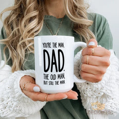 "You're the Man, Dad" Novelty Mug - Perfect Father's Day Gift, Birthday Present for Dad, Funny and Heartwarming Mug for Dads