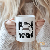 Funny "Pot Head" Coffee Mug - Unique Novelty Gift for Coffee Lovers, Perfect for Morning Routine, Office Humor, and Home Decor - High-Quality Ceramic Mug