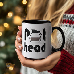 Funny "Pot Head" Coffee Mug - Unique Novelty Gift for Coffee Lovers, Perfect for Morning Routine, Office Humor, and Home Decor - High-Quality Ceramic Mug