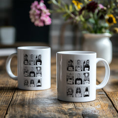 Spooky Horror Mug | Iconic Slasher Characters from 1970s-2000s | Unique Halloween Gift for Horror Fans, movie Buffs, or Creepy Kitchen Decor