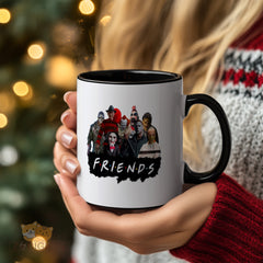 Scary Icons Mug ¨C Horror Characters Design for Fans, Spooky Fun Coffee Cup, Halloween Gift Idea, Unique Ceramic Tumbler, Pop Culture Art