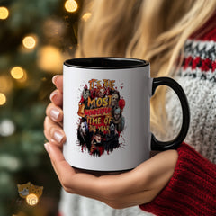 Scary Movie Characters Mug - Perfect Horror Fan Gift, Durable Ceramic Coffee Cup with Spooky Design for Halloween and All - Year Horror Enthusiasts