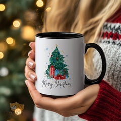 Merry Christmas Mug - Festive Ceramic Coffee Cup with Christmas Tree Design, Perfect Holiday Gift for Family and Friends