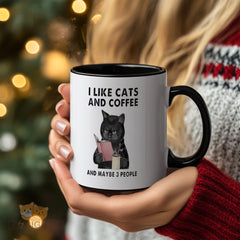 I Love Cats and Coffee Mug - Quirky and Cute Cat Lover Gift with Sassy Saying, Perfect for Cat Moms, Dads, and Coffee Addicts