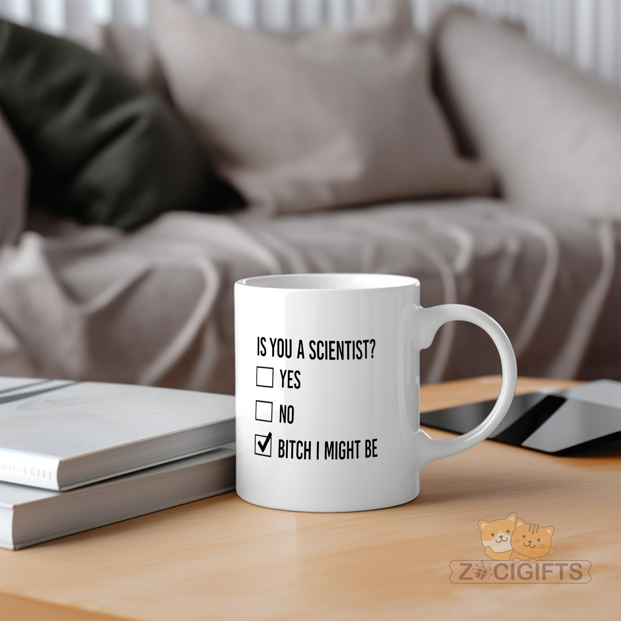 Scientist Mug - Perfect Gift for Scientists - Funny Science Themed Coffee Cup for Chemists, Biologists, Physicists - Ceramic Mug with Clever Science Quote - Lab Approved Gift