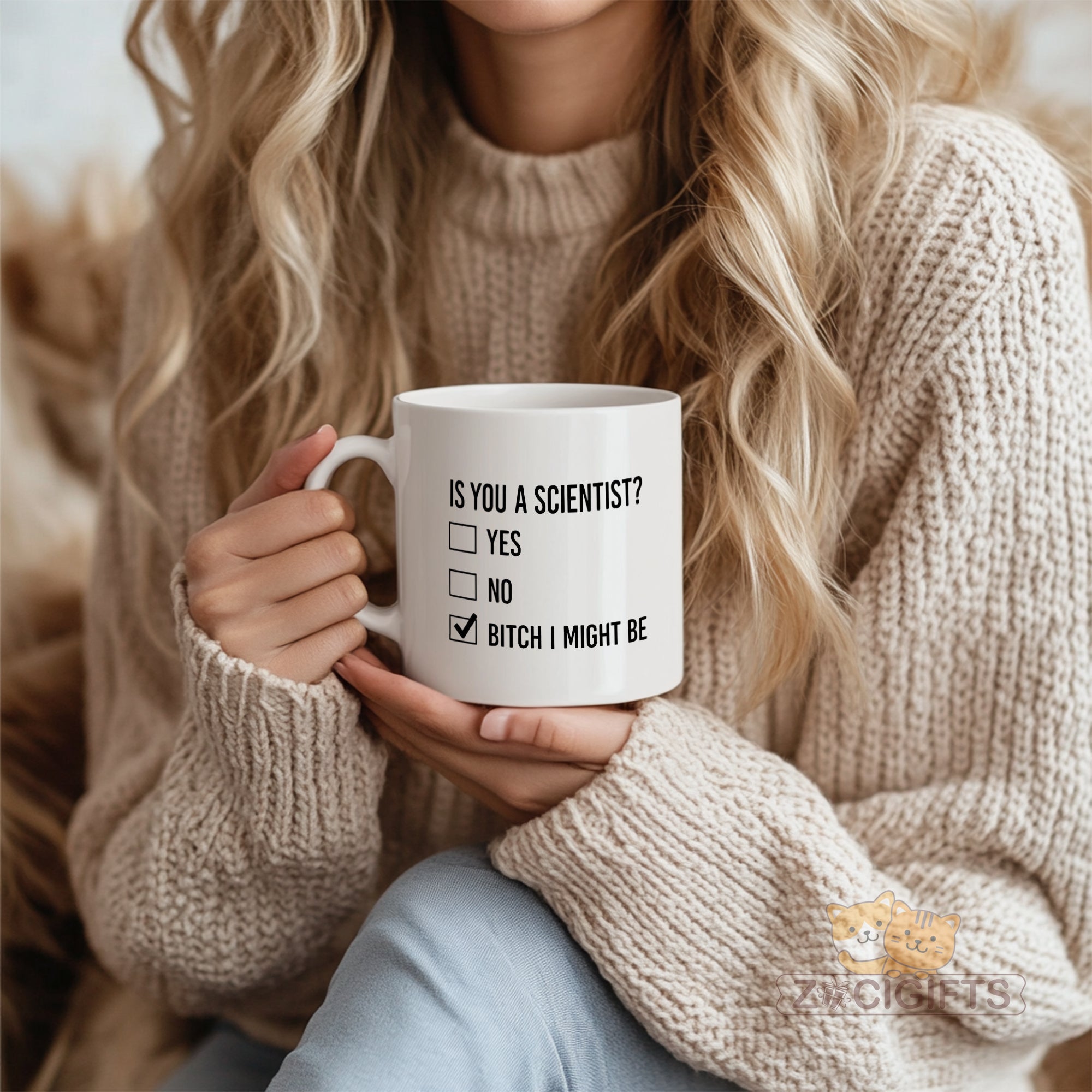 Scientist Mug - Perfect Gift for Scientists - Funny Science Themed Coffee Cup for Chemists, Biologists, Physicists - Ceramic Mug with Clever Science Quote - Lab Approved Gift