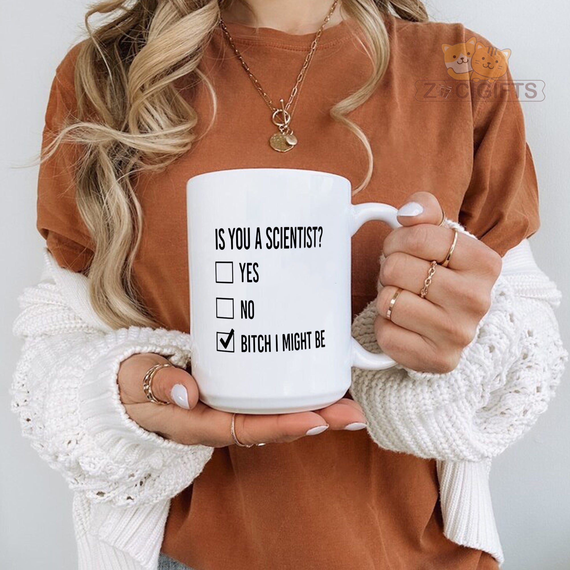 Scientist Mug - Perfect Gift for Scientists - Funny Science Themed Coffee Cup for Chemists, Biologists, Physicists - Ceramic Mug with Clever Science Quote - Lab Approved Gift