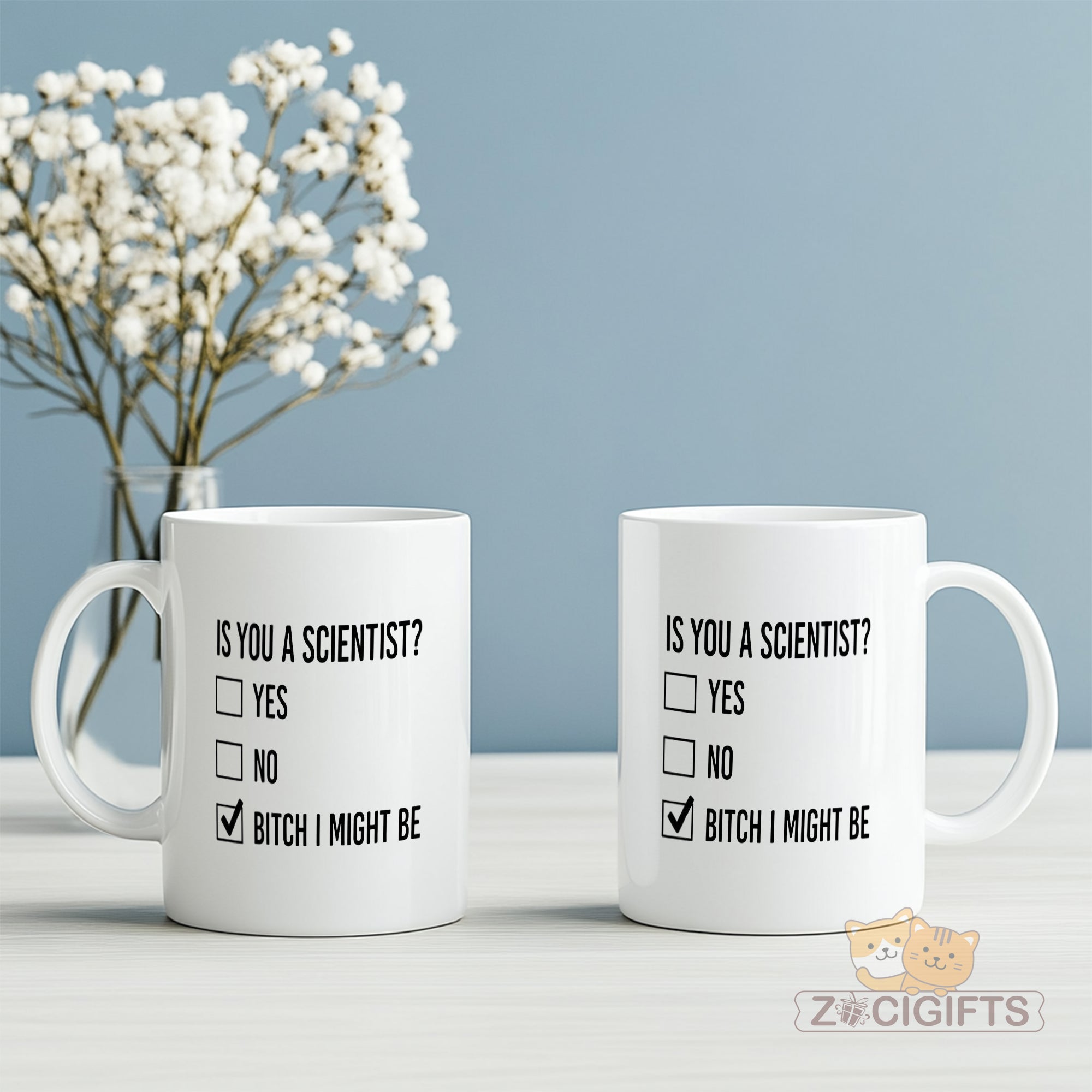 Scientist Mug - Perfect Gift for Scientists - Funny Science Themed Coffee Cup for Chemists, Biologists, Physicists - Ceramic Mug with Clever Science Quote - Lab Approved Gift