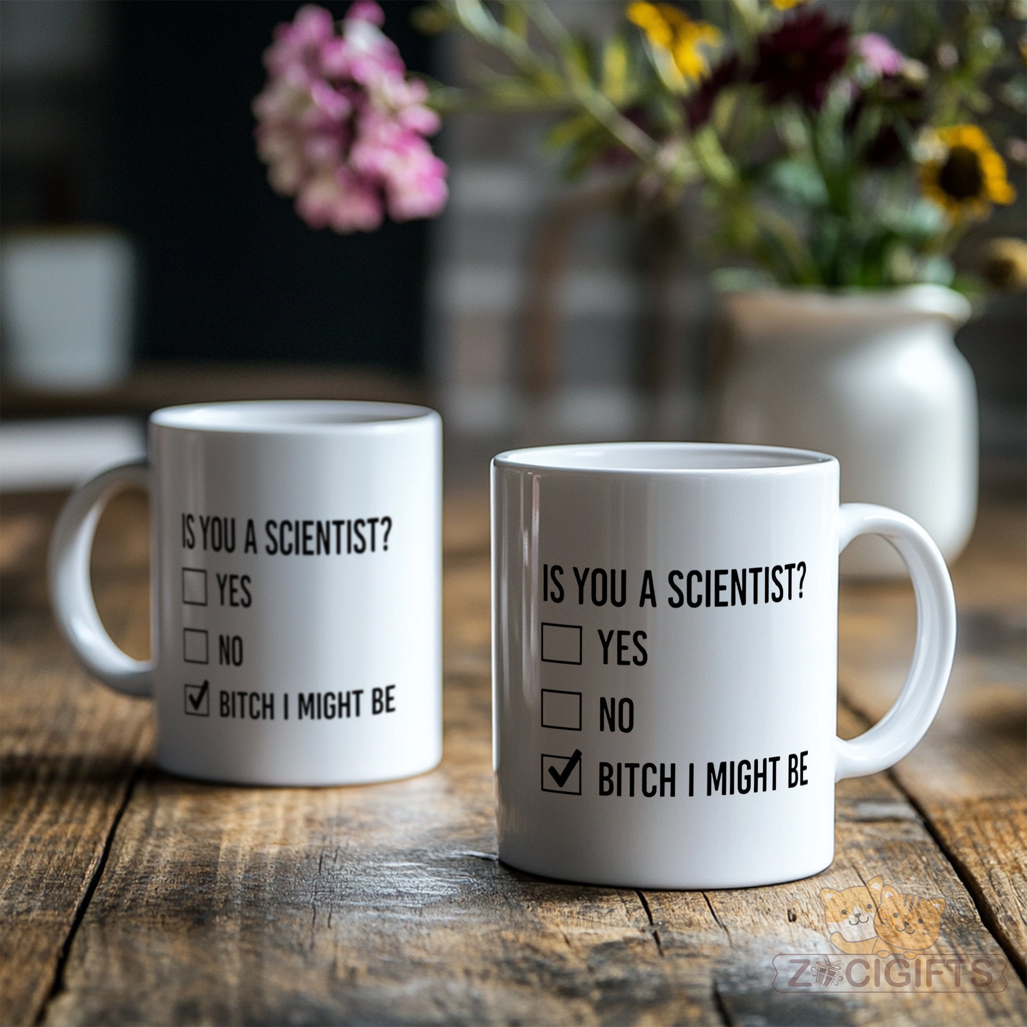 Scientist Mug - Perfect Gift for Scientists - Funny Science Themed Coffee Cup for Chemists, Biologists, Physicists - Ceramic Mug with Clever Science Quote - Lab Approved Gift