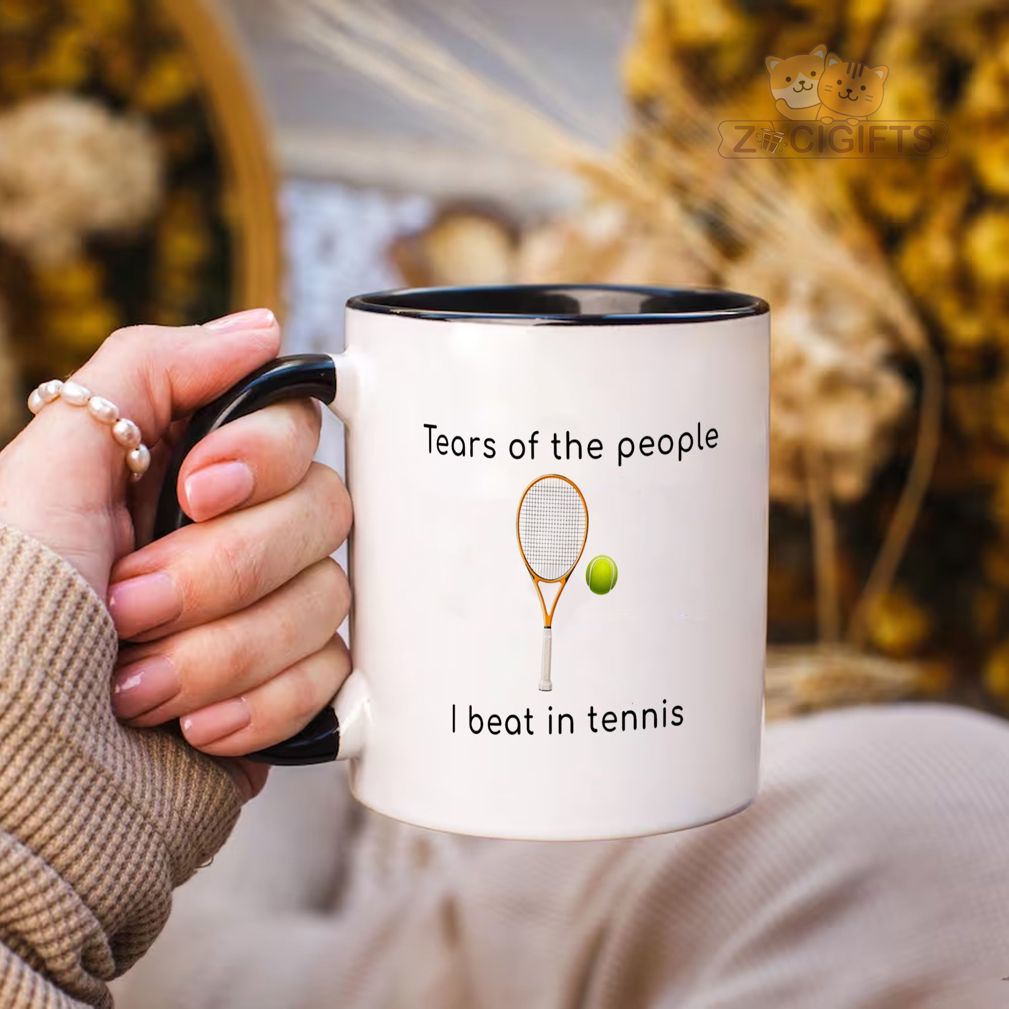 Tennis Mug – Tennis Gift for Players & Coaches – Funny Tennis Lover Coffee Cup – Best Tennis Tournament Prize, Team Gift – Durable Ceramic Mug with Handle