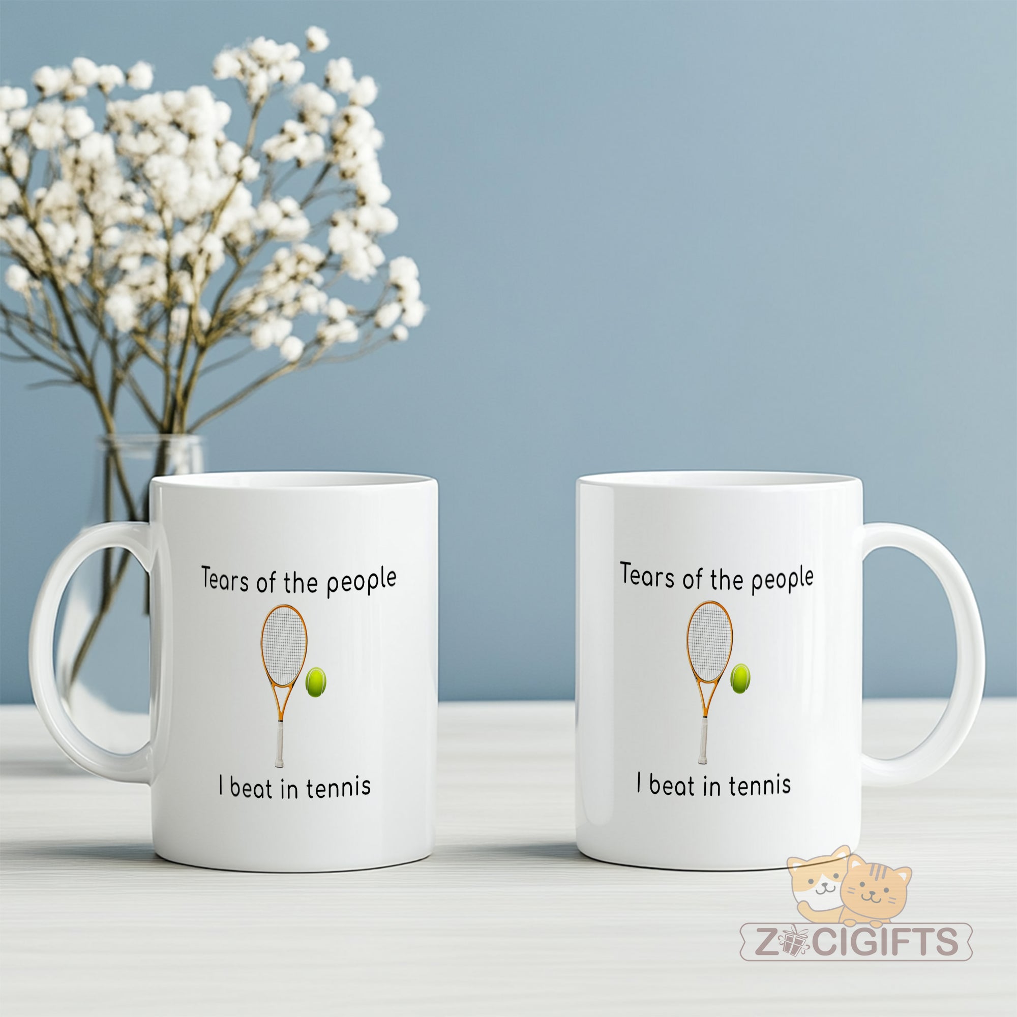 Tennis Mug – Tennis Gift for Players & Coaches – Funny Tennis Lover Coffee Cup – Best Tennis Tournament Prize, Team Gift – Durable Ceramic Mug with Handle