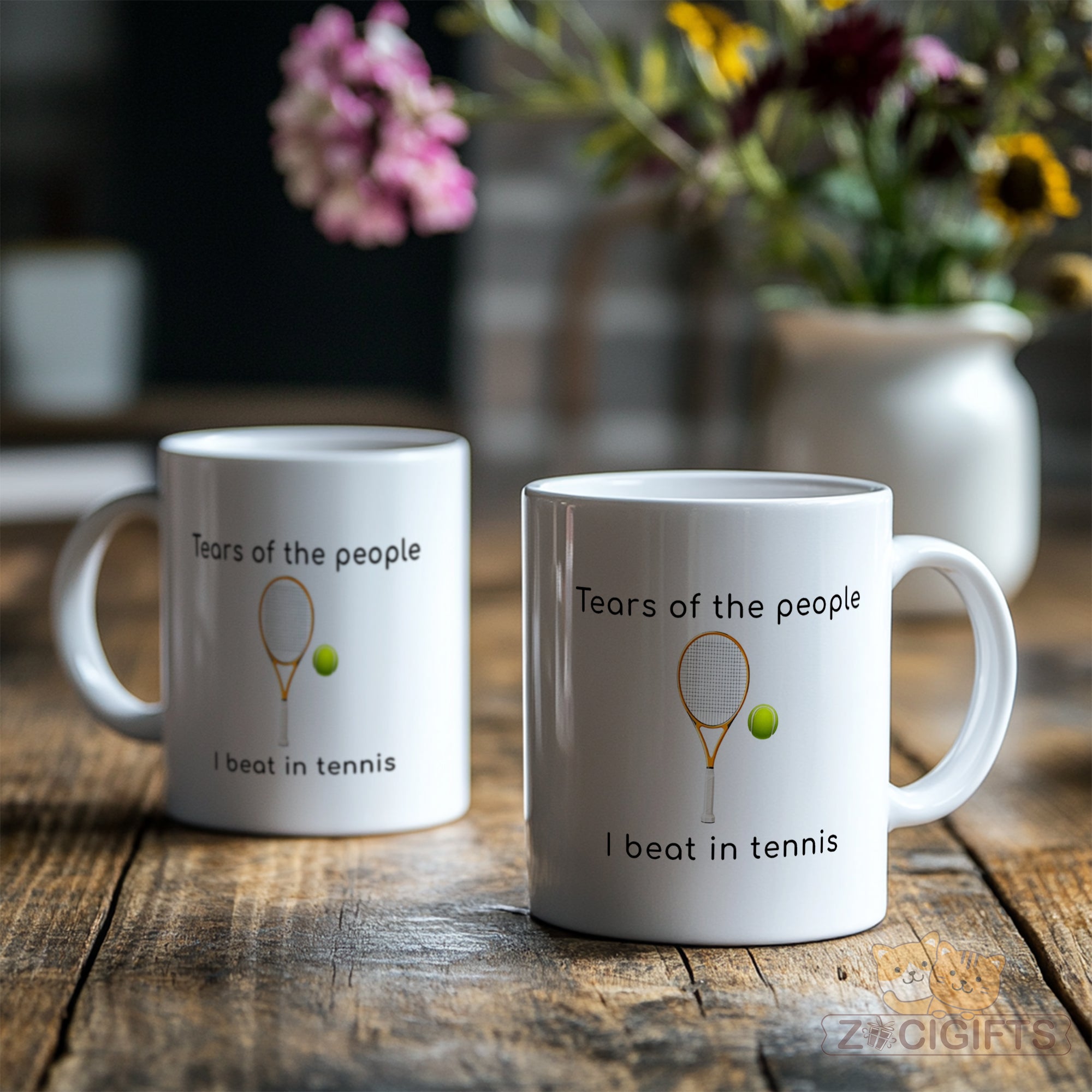 Tennis Mug – Tennis Gift for Players & Coaches – Funny Tennis Lover Coffee Cup – Best Tennis Tournament Prize, Team Gift – Durable Ceramic Mug with Handle