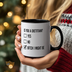 Dietitian Mug - Perfect Nutritionist Gift - Funny Food Expert Coffee Cup for Registered Dietitians, Nutrition Students & Health Coaches - Ceramic Mug with Healthy Eating Quote