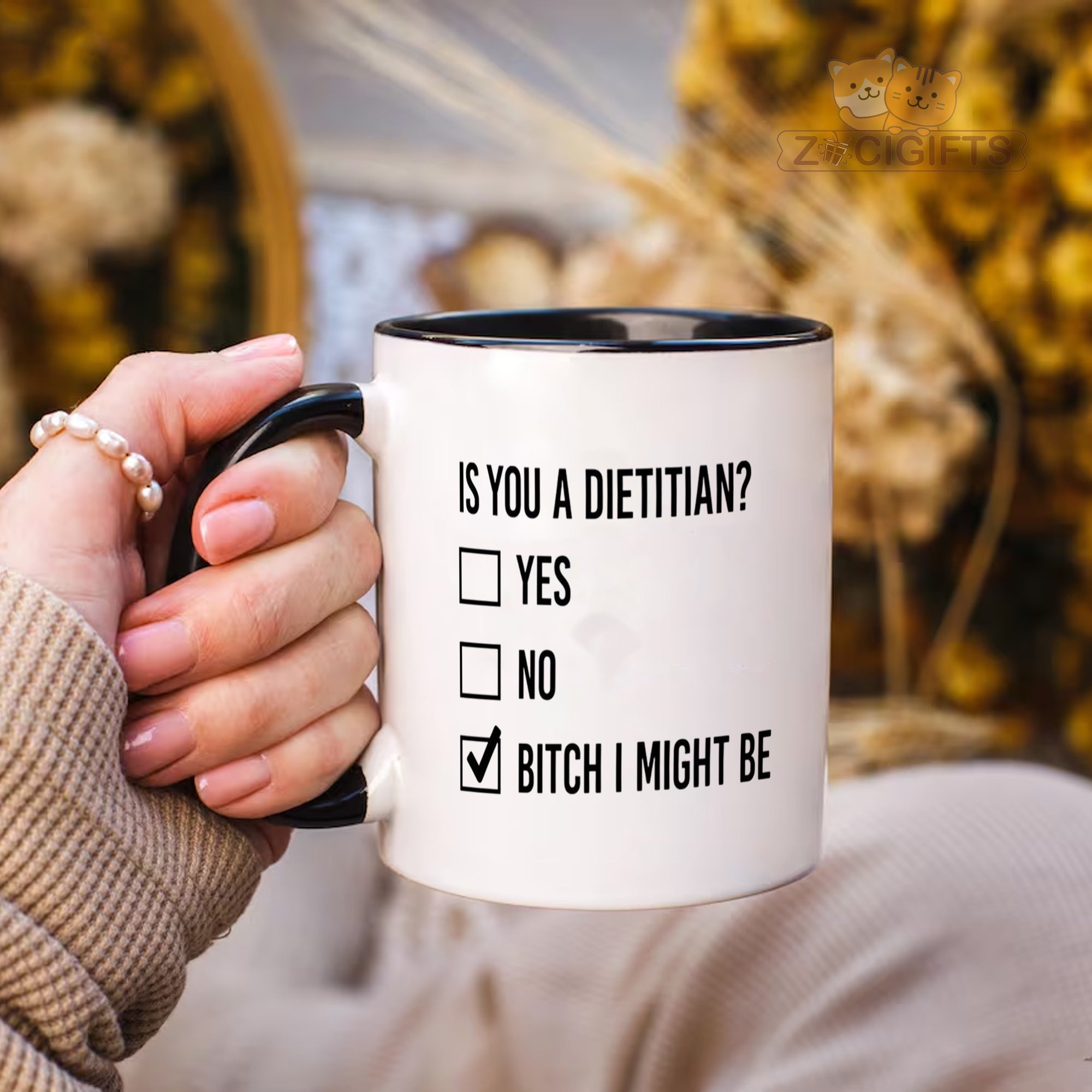 Dietitian Mug - Perfect Nutritionist Gift - Funny Food Expert Coffee Cup for Registered Dietitians, Nutrition Students & Health Coaches - Ceramic Mug with Healthy Eating Quote
