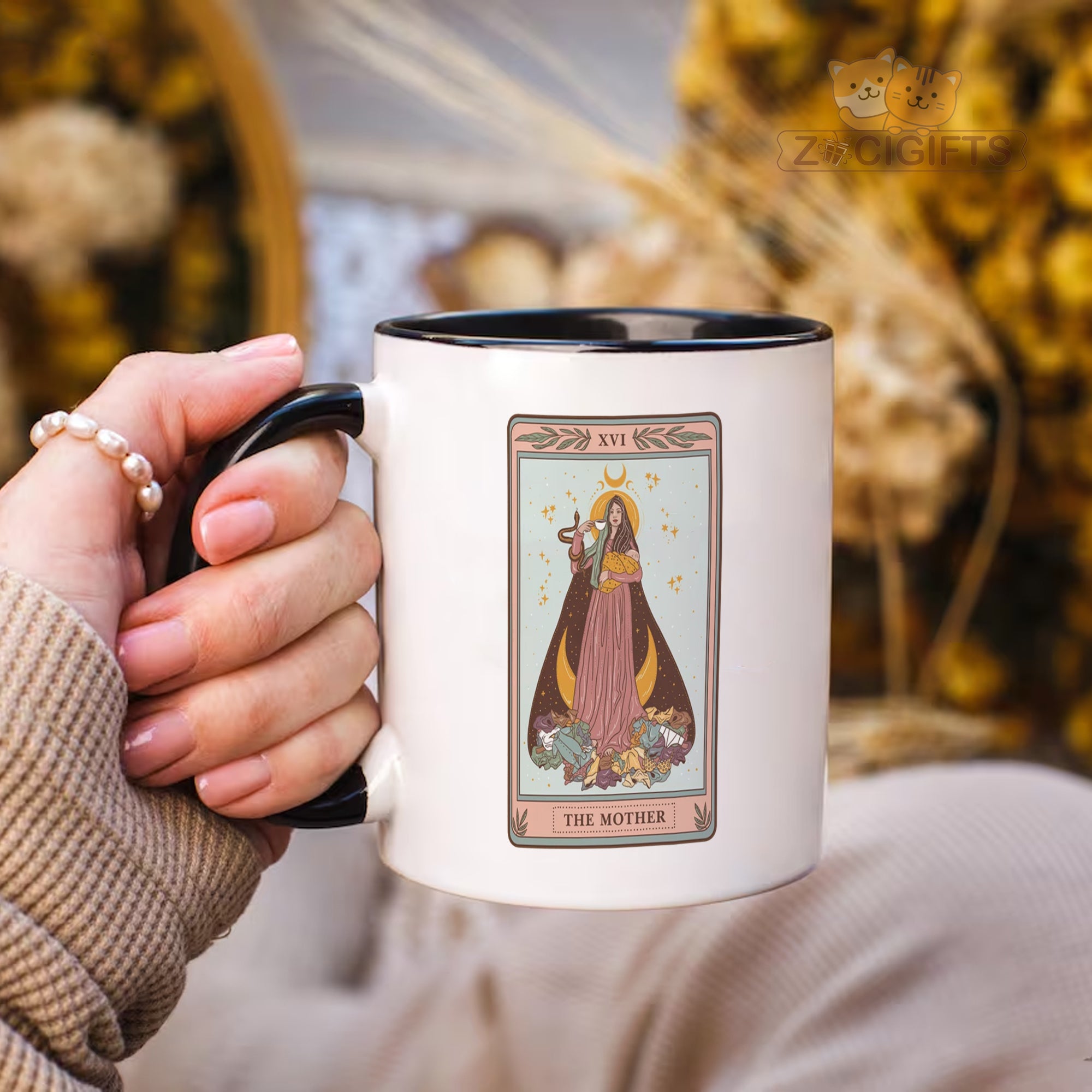 The High Priestess Tarot Mug - Mystical Coffee Cup for Intuitives & Tarot Readers - Occult Witchy Gift with Classic Rider-Waite Art - Perfect for Psychics, Moon Goddesses & Spiritual Seekers
