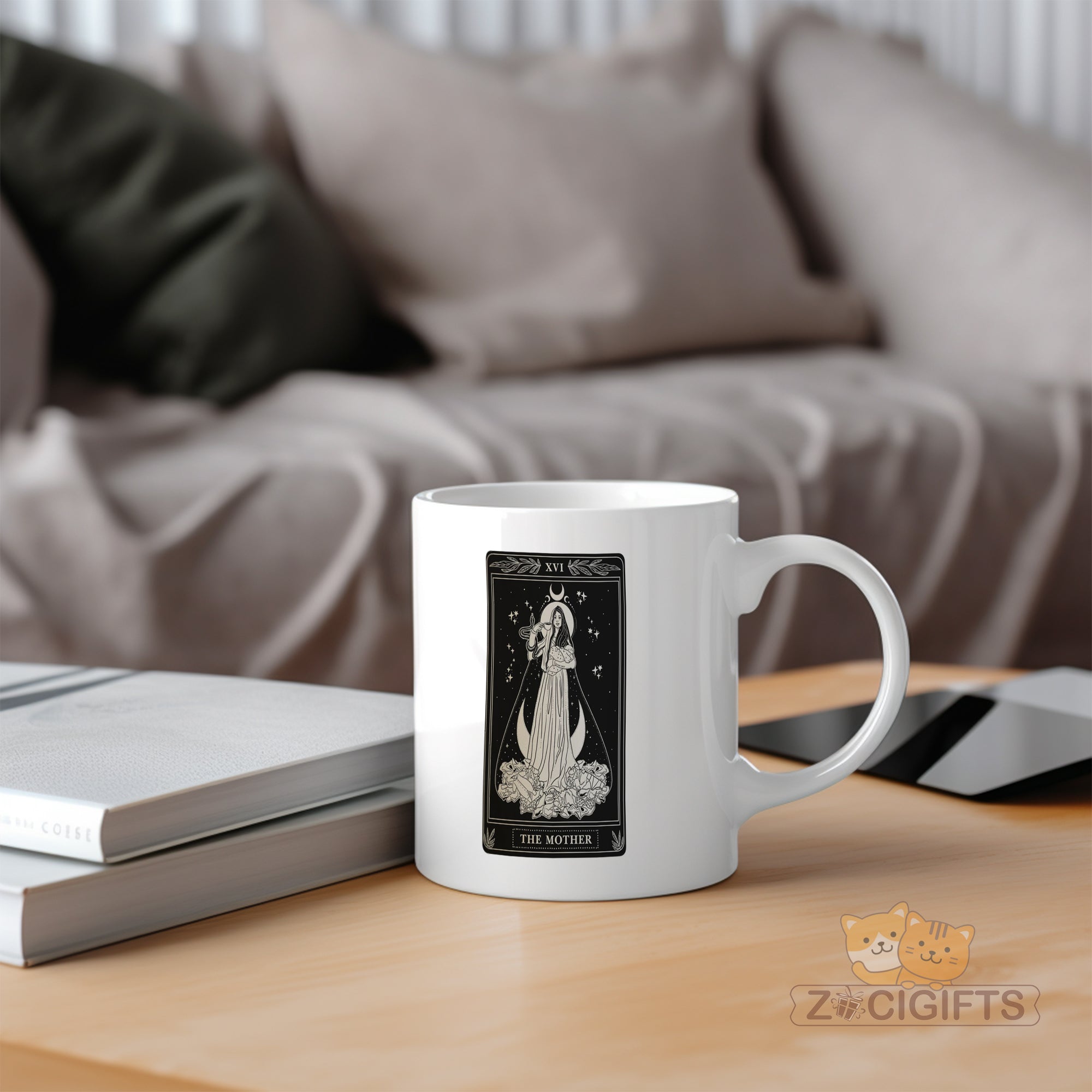 The Sun Tarot Card Mug - Radiant Occult Coffee Cup - Uplifting Gift for Tarot Readers & Lightworkers - Vibrant Rider-Waite Inspired Design - Perfect for Energy Healers & Spiritual Seekers