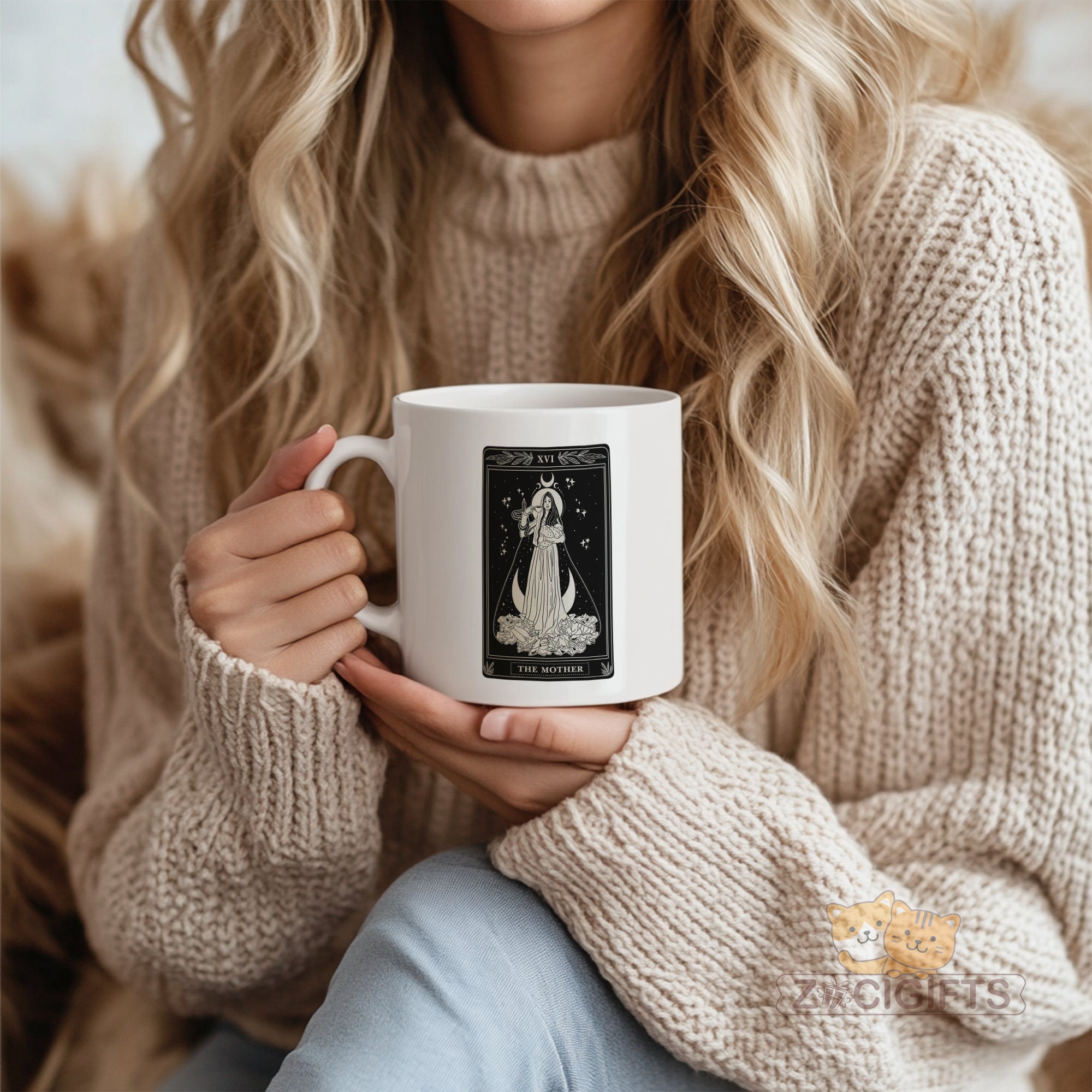 The Sun Tarot Card Mug - Radiant Occult Coffee Cup - Uplifting Gift for Tarot Readers & Lightworkers - Vibrant Rider-Waite Inspired Design - Perfect for Energy Healers & Spiritual Seekers