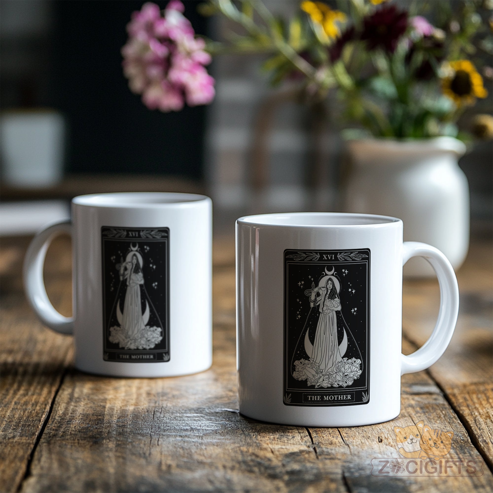 The Sun Tarot Card Mug - Radiant Occult Coffee Cup - Uplifting Gift for Tarot Readers & Lightworkers - Vibrant Rider-Waite Inspired Design - Perfect for Energy Healers & Spiritual Seekers