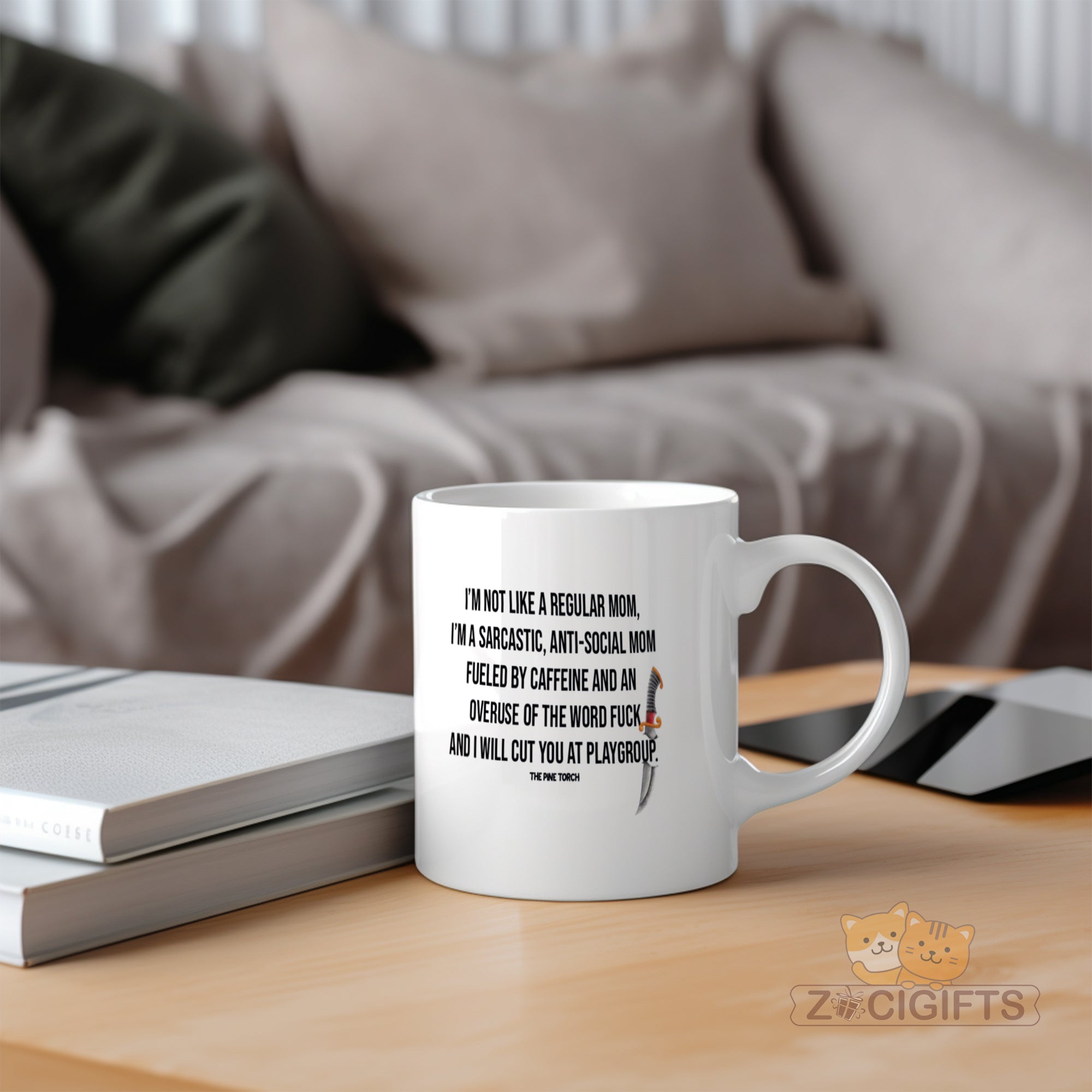 "Funny Sarcastic Mom Mug - 'I'm Not Like A Regular Mom' Humorous Coffee Cup for Moms, Caffeine Fueled & Anti-Social Mom Gift Idea for Mother's Day, Birthday, Christmas, Playgroup Mom Present"