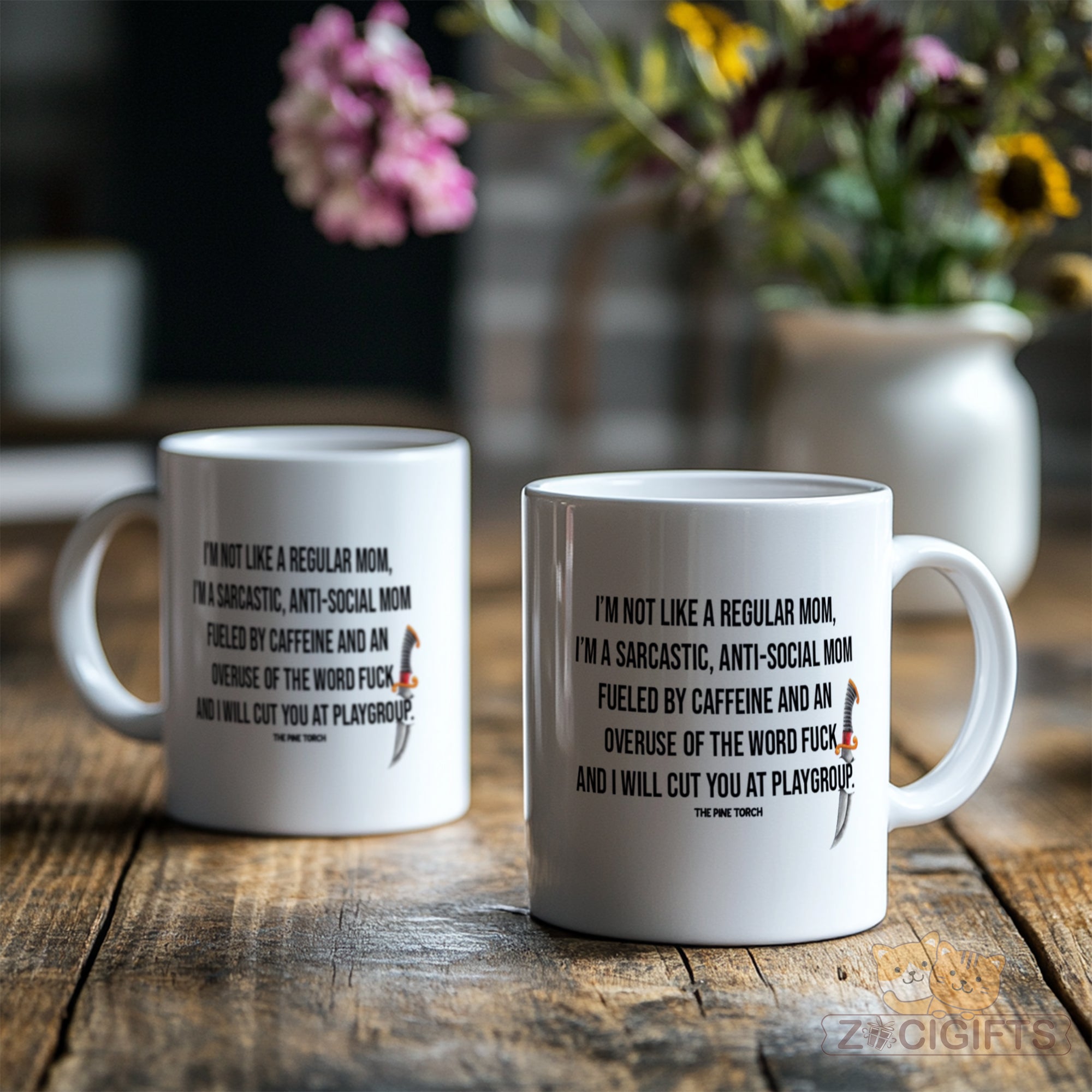 "Funny Sarcastic Mom Mug - 'I'm Not Like A Regular Mom' Humorous Coffee Cup for Moms, Caffeine Fueled & Anti-Social Mom Gift Idea for Mother's Day, Birthday, Christmas, Playgroup Mom Present"