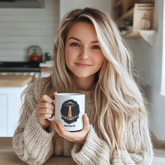 Retro UFO Mug - "Show Me Your Tats" Funny Alien Abduction Coffee Mug, Vintage Space Ceramic Tea Cup Gift for Tattoo Lovers & Sci-Fi Fans in USA and Europe