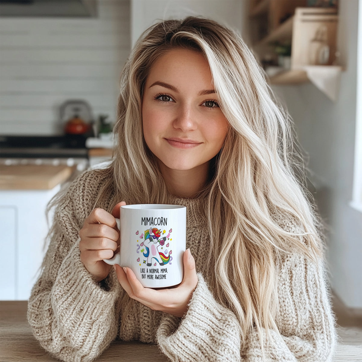 "Mimacorn Mug - Funny Unicorn Mug for Mima, 'Like A Normal Mima But More Awesome' Design, Perfect Gift for Mima on Mother's Day, Birthday, Christmas or Just Because"