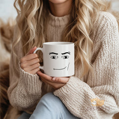 "Funny Meme Face Mug - Sarcastic Smirk Expression Coffee Mug, Humorous Gift for Friends, Coworkers, or Meme Lovers on Birthday, Christmas"