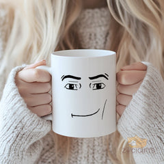 "Funny Meme Face Mug - Sarcastic Smirk Expression Coffee Mug, Humorous Gift for Friends, Coworkers, or Meme Lovers on Birthday, Christmas"