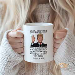 Trump - themed Mug: Express Your Friendship with Humor! Great Gift for Friends, High - quality Ceramic Mug for Daily Use