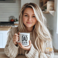 "You're the Man, Dad" Novelty Mug - Perfect Father's Day Gift, Birthday Present for Dad, Funny and Heartwarming Mug for Dads