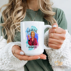 Funny Betty White "Fresh Outta Fucks" Mug - Unique Gift for TV Fans, Hipster & Comedians Lovers, Perfect for Coffee or Tea, 11oz Ceramic Cup