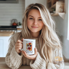 Funny Chicken Mug - Cool Sunglasses Avian Design, Sarcastic "I May Look Calm But In My Head I've Pecked You 3 Times" Quote, Ideal Gift for Animal Lovers and Joke Enthusiasts, High-Quality Ceramic Coffee Mug