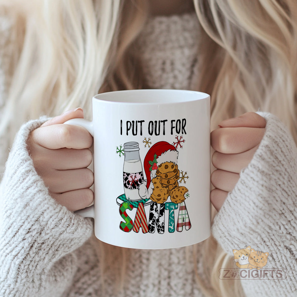 Funny Christmas Mug - "I Put Out for Santa" with Festive Design, Perfect Holiday Gift for Coffee and Tea Lovers, Durable Ceramic Cup for Home or Office Use