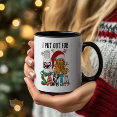 Funny Christmas Mug - "I Put Out for Santa" with Festive Design, Perfect Holiday Gift for Coffee and Tea Lovers, Durable Ceramic Cup for Home or Office Use