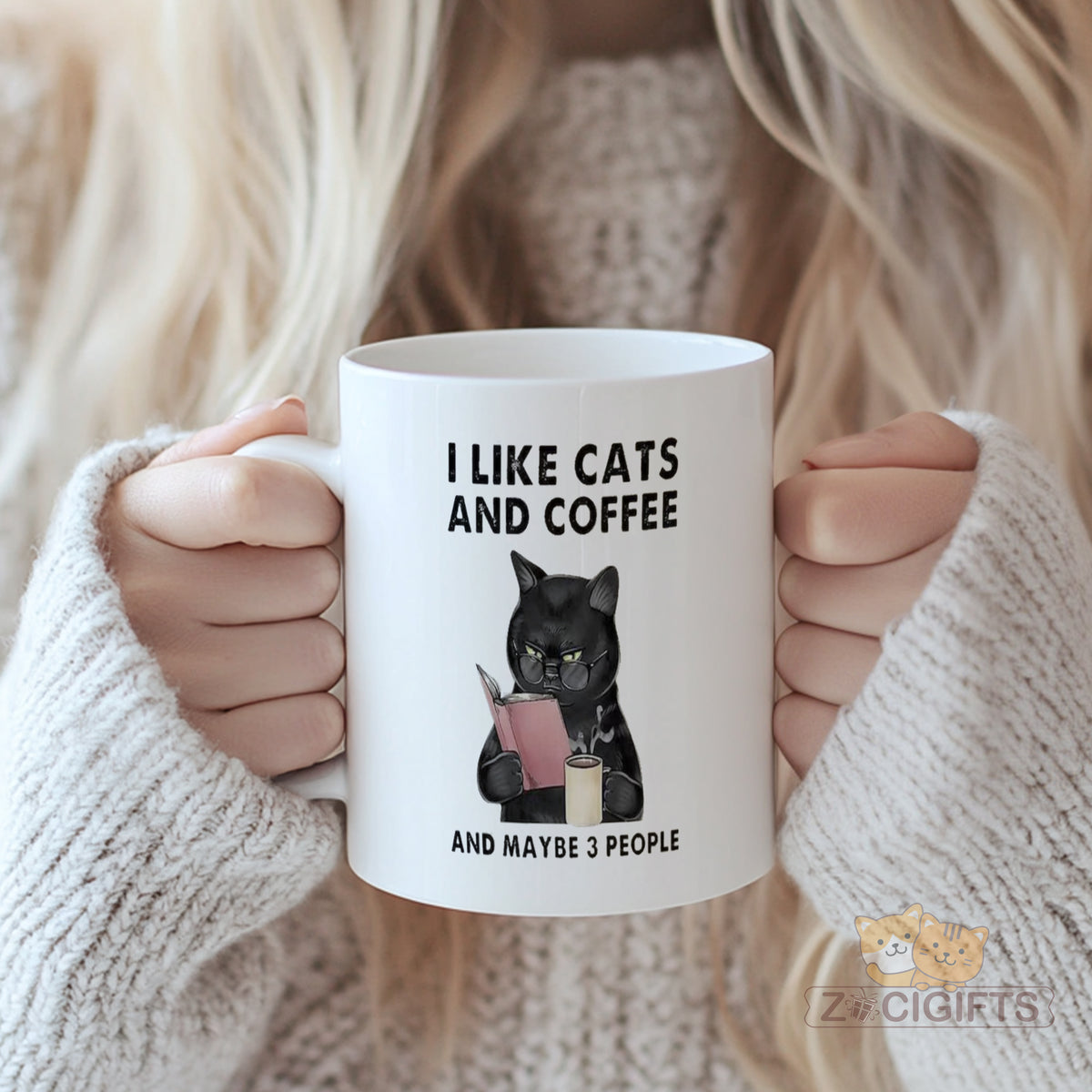 I Love Cats and Coffee Mug - Quirky and Cute Cat Lover Gift with Sassy Saying, Perfect for Cat Moms, Dads, and Coffee Addicts