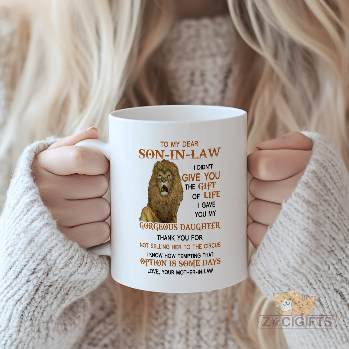 To My Dear Son - In - Law Mug - Hilarious "Not Selling Her to the Circus" Message for Mother - in - law to Daughter - in - law - Funny Family Gift for Son - In - Law, Coffee Mug with Heartfelt Note