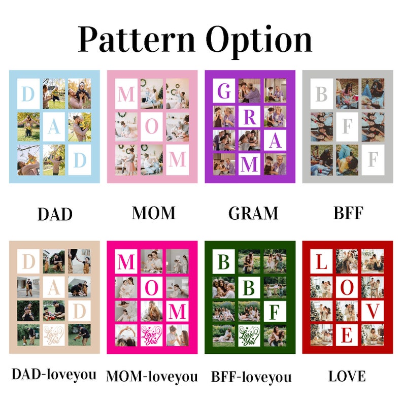 Personalized Photo Blanket Custom Throw Blanket with Pictures Throw Blanket Gift Flannel Blanket with Images Text for Birthday Christmas