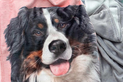 Custom Pet Blanket with Photo and Name Personalized Dog Cat Memorial Gift for Pet Lover - Duty Paid by Seller
