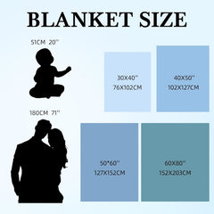 Custom Dog Blanket with Photo Custom Name Blanket for Pets, Personalized Dog Photo Blanket for Pet Lover Gifts Dog Dad Dog Mom Gifts