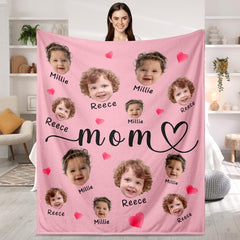 Custom Baby Face Photo Blanket, Photo Blanket, Throw Blanket for Kids, Personalized Blanket with Baby Face, Mothers Day Gift, Grandma Gifts