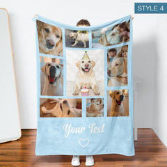 Personalized Photo Blanket, Blanket With Name, Blanket for Her, Dog Blanket, Family Blanket, Brithday Gifts, Gift for Grandma, Mother's Day